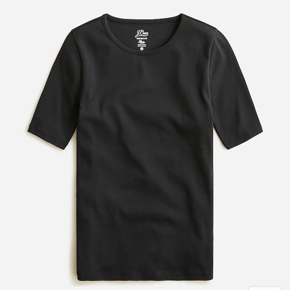 NWT J.Crew Perfect Fit Tee - black XL